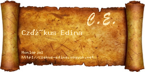 Czékus Edina névjegykártya
