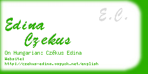 edina czekus business card