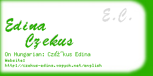 edina czekus business card